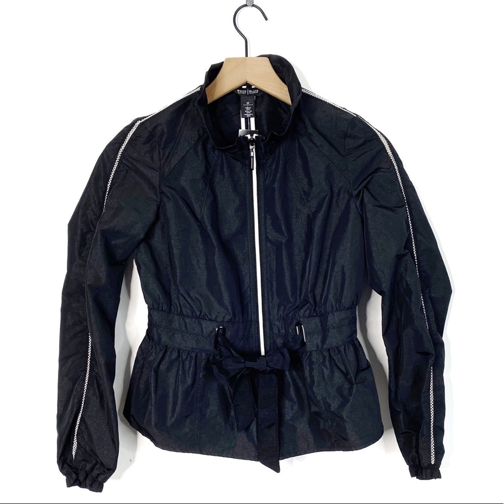 White House Black Market Tie Waist Peplum Jacket